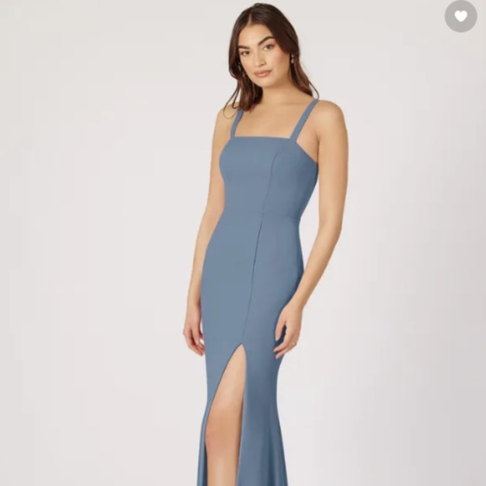 AZAZIE GIANETTA DRESS IN DUSTY BLUE